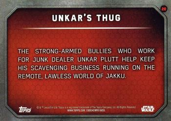 2015 Topps Star Wars: The Force Awakens #20 Unkar's Thug Back