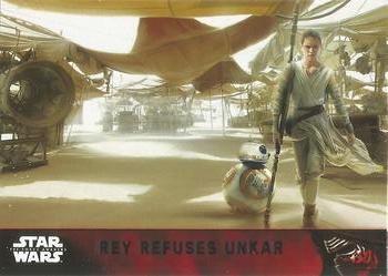 2015 Topps Star Wars: The Force Awakens #83 Rey refuses Unkar Front