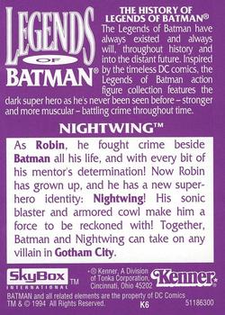 1994 SkyBox Kenner Legends of Batman #K6 Nightwing Back