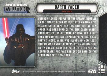 2016 Topps Star Wars Evolution #7 Darth Vader Back