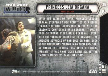 2016 Topps Star Wars Evolution #35 Princess Leia Organa Back