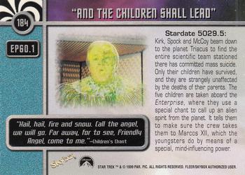 1999 SkyBox Star Trek The Original Series 3 #184 EP 60:1  And the Children Shall Lead Back