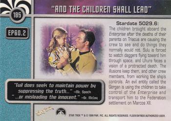 1999 SkyBox Star Trek The Original Series 3 #185 EP 60:2  And the Children Shall Lead Back