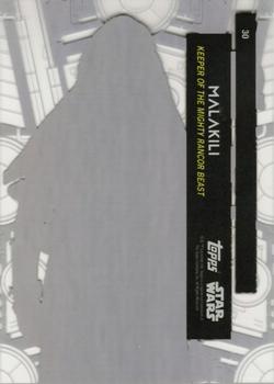 2015 Topps High Tek Star Wars - Base Set: Pattern 2 #30 Malakili Back