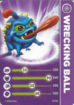 2011 Activision Skylanders Spyro's Adventure Stat Cards #NNO30 Wrecking Ball Front