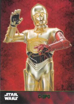 2015 Topps Star Wars: The Force Awakens - Lightsaber Green #10 C-3PO Front