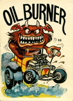 1973 Donruss Fantastic Odd Rods Stickers Series 2 #59 Oil Burner Front
