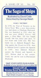 1970 Brooke Bond The Saga of Ships #18 H.M.S. Victory Back