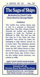 1970 Brooke Bond The Saga of Ships #35 Turbinia Back