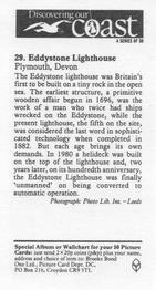 1992 Brooke Bond Discovering Our Coast #29 Eddystone Lighthouse Back