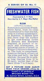 1960 Brooke Bond Freshwater Fish #12 Bleak Back