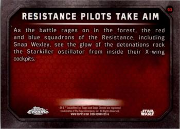 2016 Topps Chrome Star Wars The Force Awakens #93 Resistance Pilots Take Aim Back