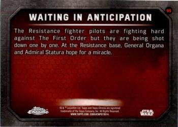 2016 Topps Chrome Star Wars The Force Awakens #95 Waiting In Anticipation Back
