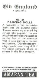 1969 Amaran Tea Old England #24 Dancing Dolls Back