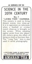1966 Amaran Tea Science in the 20th Century #7 'Long Tom' Camera Back