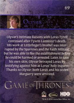 2016 Rittenhouse Game of Thrones Season 5 #69 Olyvar Back