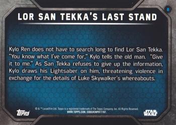 2016 Topps Star Wars The Force Awakens Series 2 - Lightsaber Green #8 Lor San Tekka's Last Stand Back