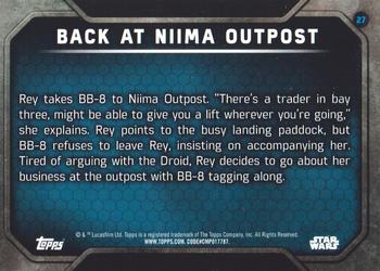 2016 Topps Star Wars The Force Awakens Series 2 - Lightsaber Blue #27 Back at Niima Outpost Back