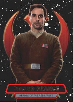 2016 Topps Star Wars The Force Awakens Series 2 - Heroes of the Resistance #10 Major Brance Front