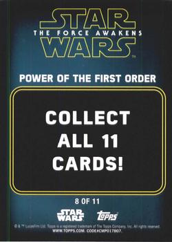 2016 Topps Star Wars The Force Awakens Series 2 - Power of the First Order #8 TIE Fighter Pilot Back