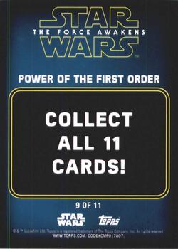 2016 Topps Star Wars The Force Awakens Series 2 - Power of the First Order #9 Riot Control Stormtrooper Back