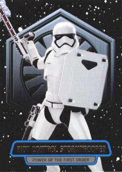 2016 Topps Star Wars The Force Awakens Series 2 - Power of the First Order #9 Riot Control Stormtrooper Front