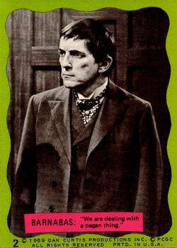 1969 Philadelphia Dark Shadows Series 2 (Green) #2 Barnabas Collins Front