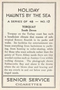 1938 Senior Service Holiday Haunts by the Sea #12 Torquay Back