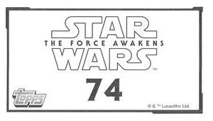 2016 Topps Star Wars: The Force Awakens Stickers #74 Rey Back