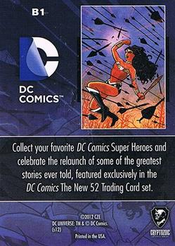 2012 Cryptozoic DC Comics: The New 52 - Binder Bonus Cards #B1 Wonder Woman Back