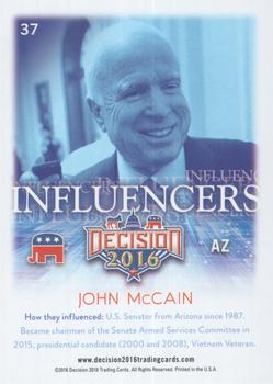 2016 Decision 2016 - Gold #37 John McCain Back