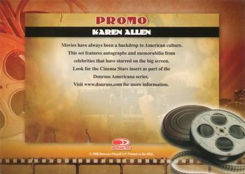 2008 Donruss Americana II - Promos #Promo Karen Allen Back