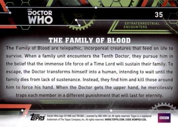 2016 Topps Doctor Who Extraterrestrial Encounters #35 The Family of Blood Back