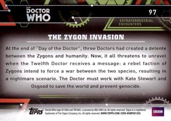 2016 Topps Doctor Who Extraterrestrial Encounters #97 The Zygon Invasion Back
