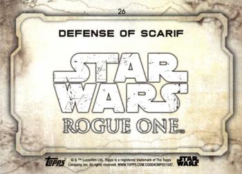 2016 Topps Star Wars Rogue One Series 1 #26 Defense of Scarif Back