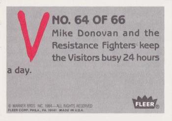 1984 Fleer V #64 It's Donovan ... After Him! Back