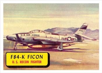 1957 Topps Planes (R707-2) - Red Back #23 RF-84K 