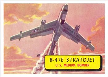 1957 Topps Planes (R707-2) - Red Back #28 B-47E Stratojet Front