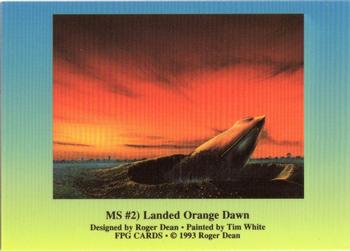 1993 FPG Roger Dean - Metallic Storm #2 Landed Orange Dawn Back