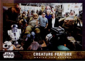 2016 Topps Chrome Star Wars The Force Awakens - Behind the Scenes #9 Creature Feature Front