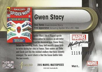 2016 Upper Deck Marvel Masterpieces - What If... #8 Gwen Stacy Back