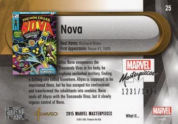 2016 Upper Deck Marvel Masterpieces - What If... #25 Nova Back