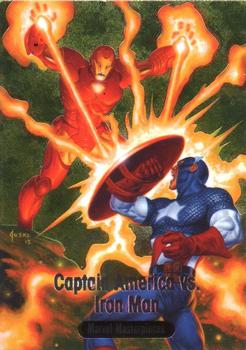 2016 Upper Deck Marvel Masterpieces - Battle Spectra #BS-9 Iron Man / Captain America Front