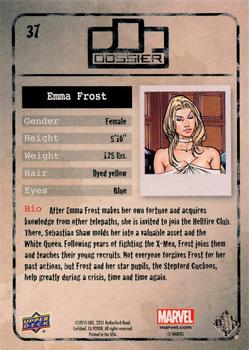 2015 Upper Deck Marvel Dossier #37 Emma Frost Back