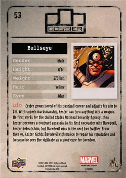 2015 Upper Deck Marvel Dossier #53 Bullseye Back