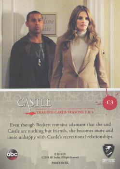 2014 Cryptozoic Castle Seasons 3 & 4 - Caskett Cards #C3 Castle's Attention Back