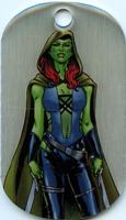 2015 Upper Deck Marvel Dossier - Dog Tags #47 Gamora Front