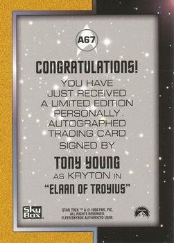 1999 SkyBox Star Trek The Original Series 3 - Autographs #A67 Tony Young Back