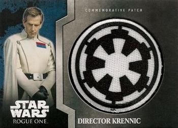 2016 Topps Star Wars Rogue One: Mission Briefing - Commemorative Patches #8 Director Krennic Front