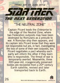 2016 Rittenhouse Star Trek: The Next Generation Portfolio Prints Series Two #26 The Neutral Zone Back